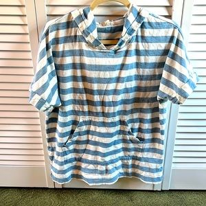 Short sleeve hooded slub tee